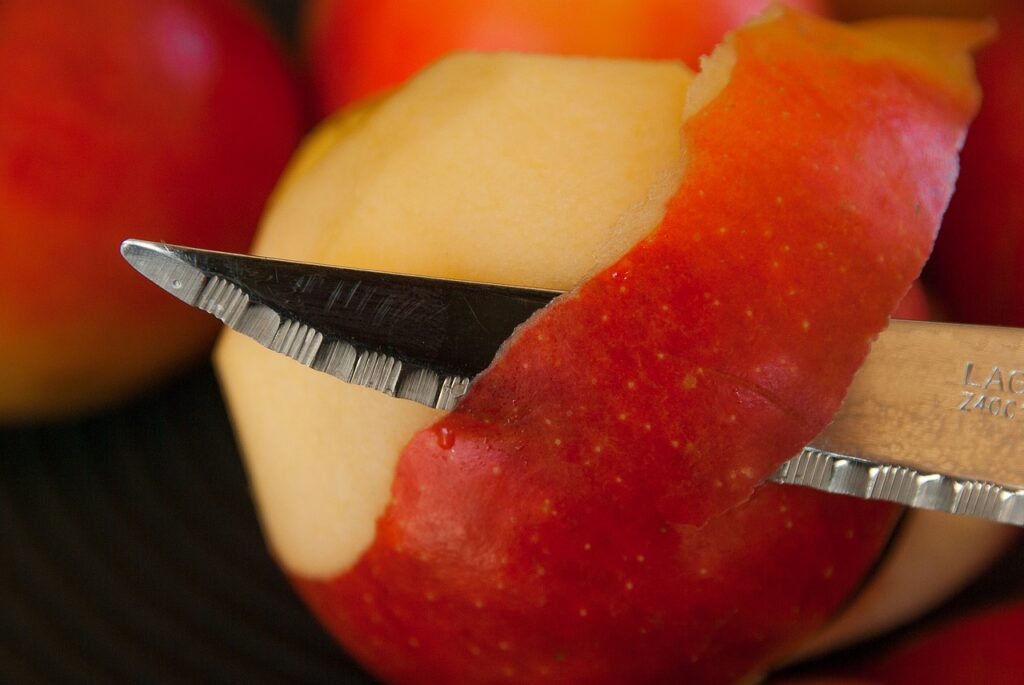 apples, knife, fruit